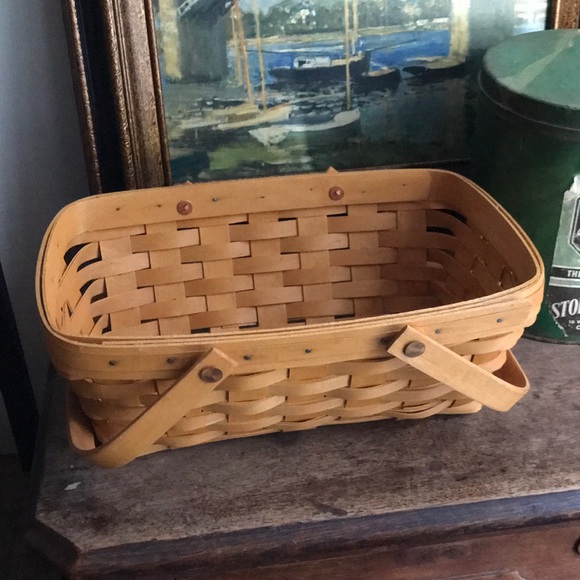 Longaberger Accents Vintage Longaberger Basket With Handles Poshmark